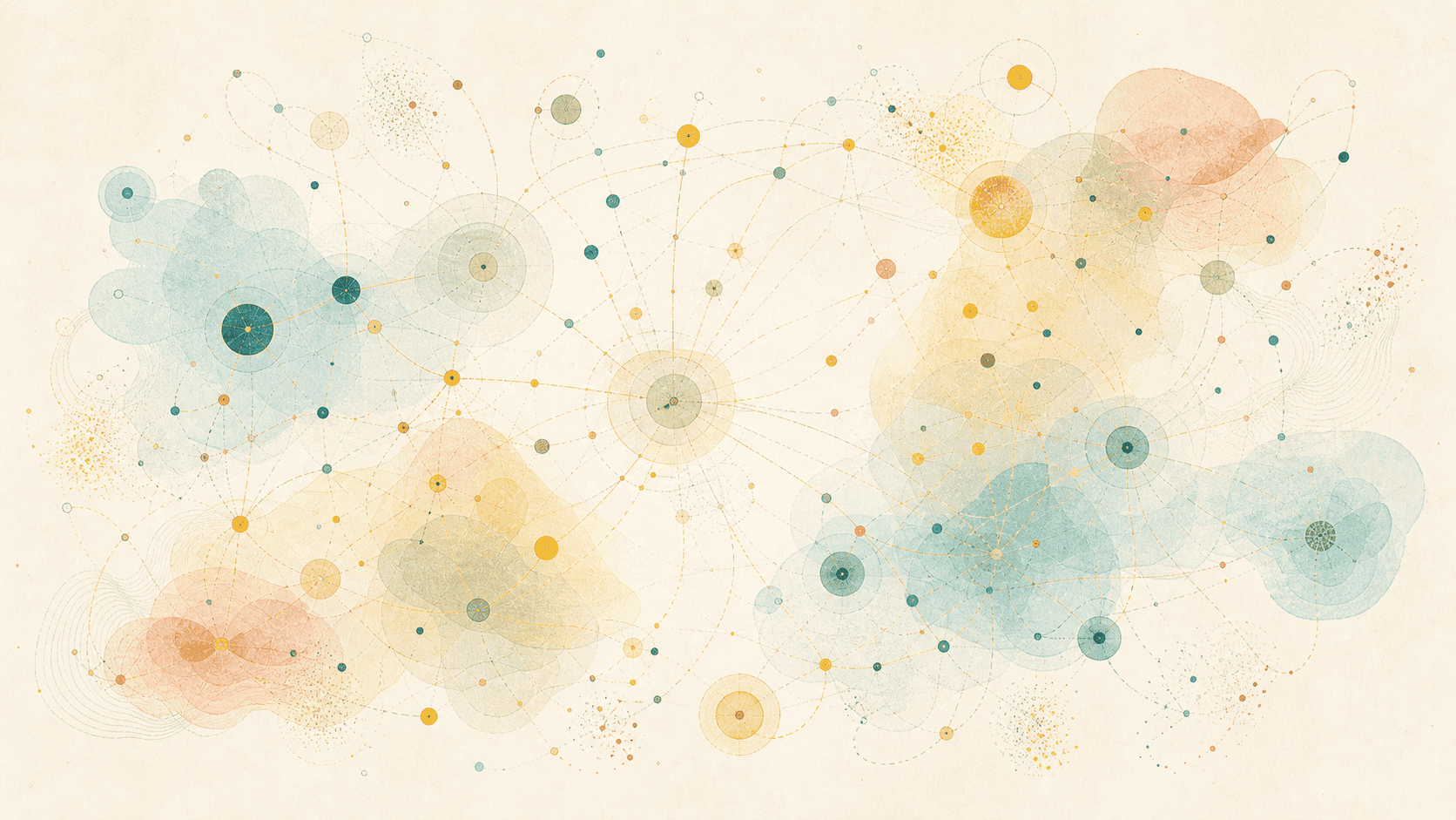 Illustration abstraite de connexions et de réseaux colorés.