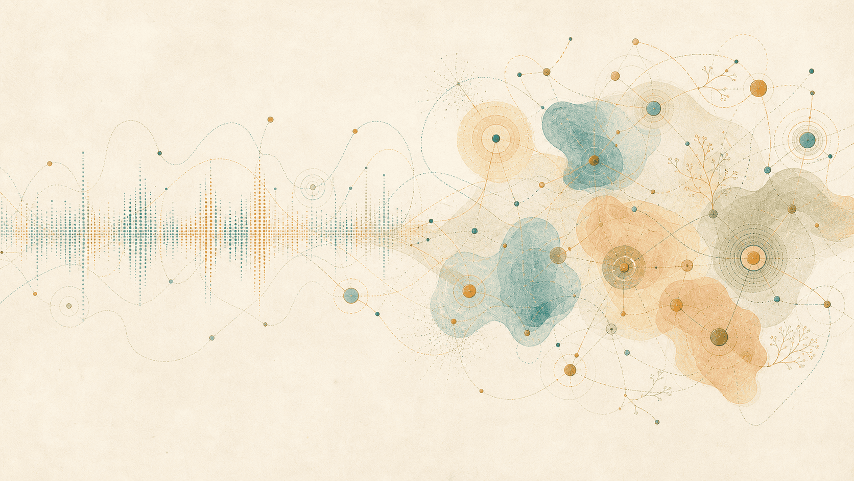 Onde sonore reliée à une cartographie de systèmes vivants